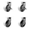 Service Caster 8'' Extra Heavy Duty Semi Steel Cast Iron Caster Set 4 Swivel Locks 2 Brakes, 4PK CRAN-SCC-KP92S830-SSR-SLB-BSL-2-BSL2 - alternate 1